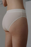 BASERANGE Stretch Flared Briefs UNEL Collection Ribbed Cotton Portugal BAS-UNEL-RB-000-HUIVAI Off-white